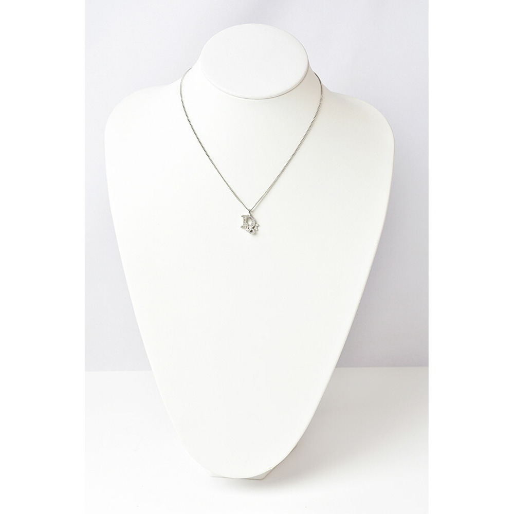 Christian Dior Dior Logo Silver Rhinestone Necklace - Picture 2 of 6